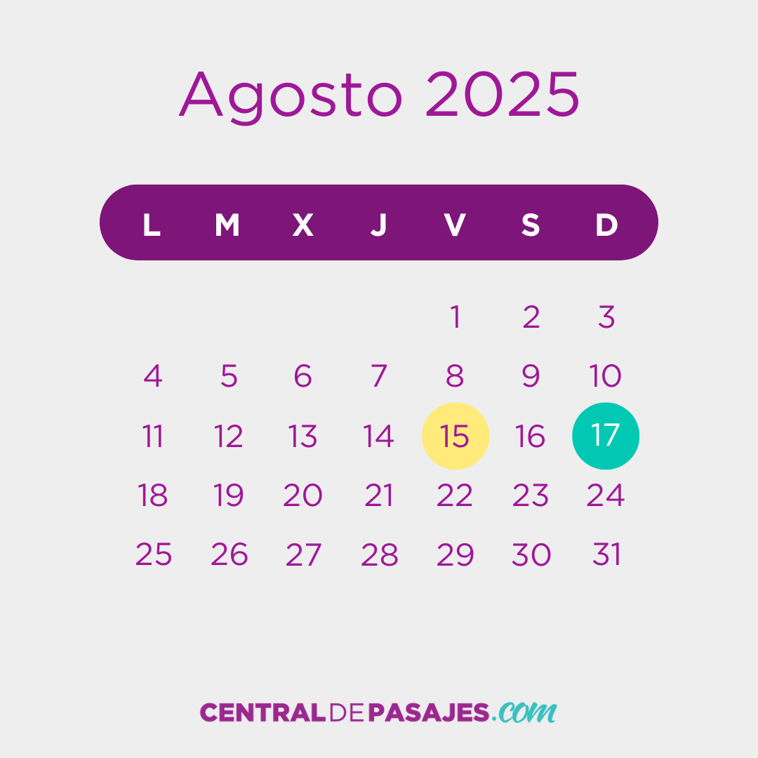 Feriados de Agosto 2025