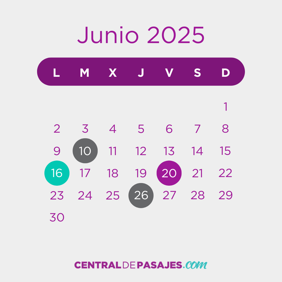 Feriados de Junio 2025